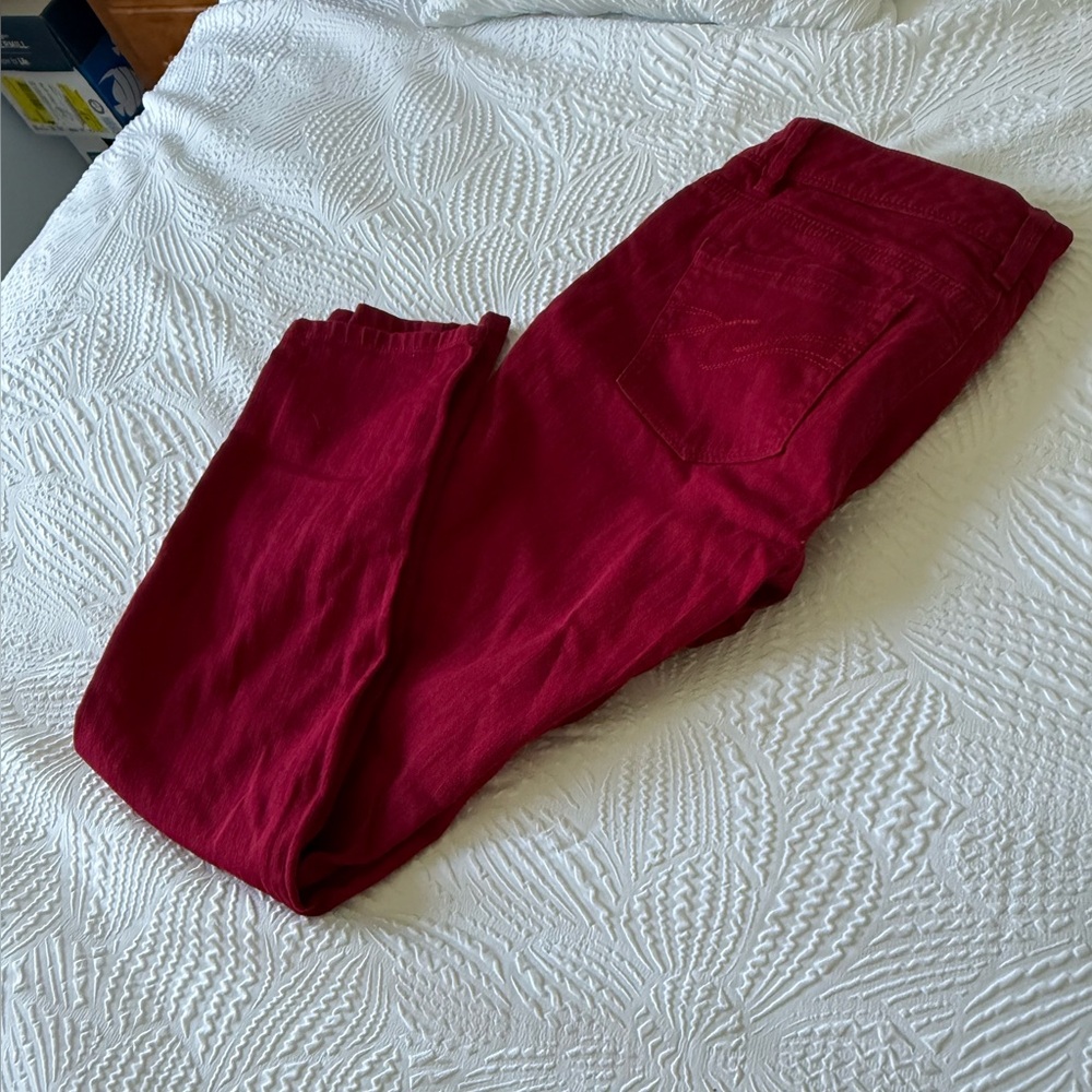 White House Black Market Deep Red Jeans